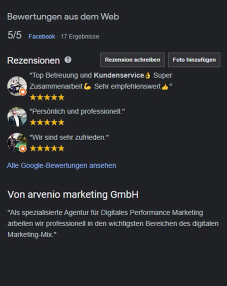 arvenio marketing Google My Business Eintrag arvenio marketing Google My Business Eintrag