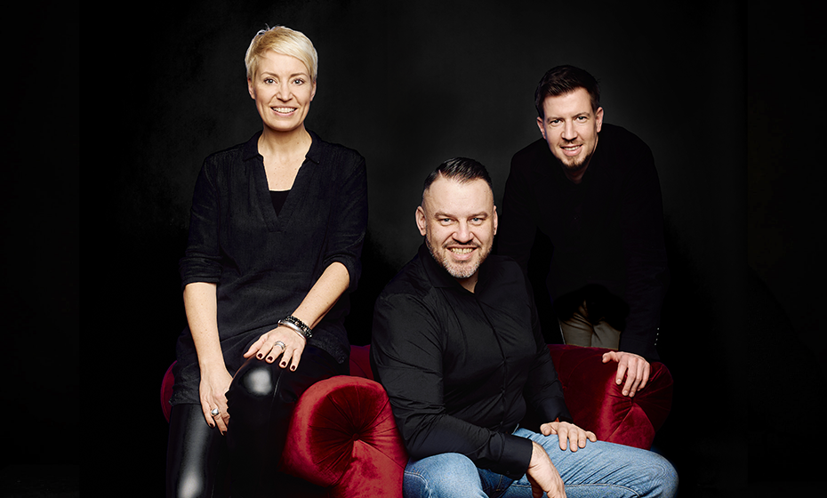 Geschäftsleitung arvenio marketing GmbH Stefan Walliser, Dominik Wubs, Patricia Deuring (von links nach rechts)