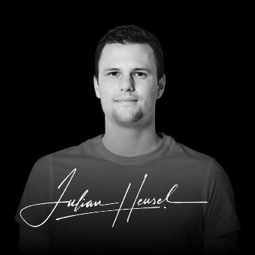 Portrait Julian Heusel Schwarz-Weiss