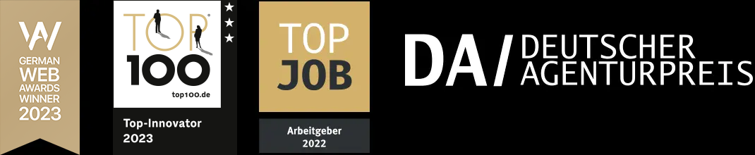Auszeichnungen der arvenio Marketing GmbH Die Auszeichnungen der arvenio Marketing GmbH im Jahr 2023