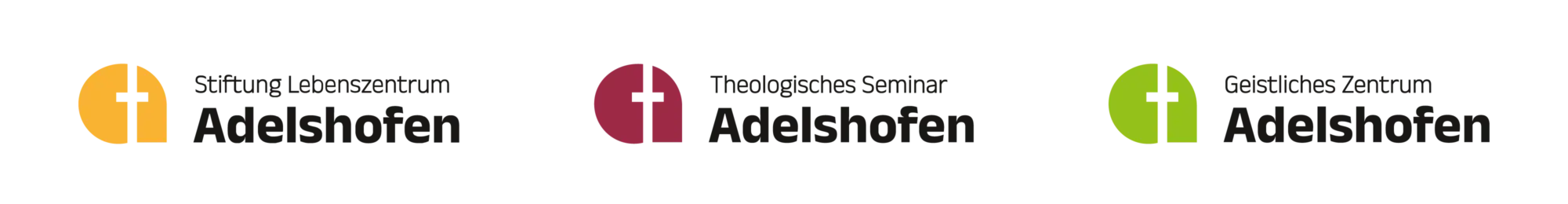 Die Logovarianten des arvenio-Kunden Stiftung Lebenszentrum Adelshofen